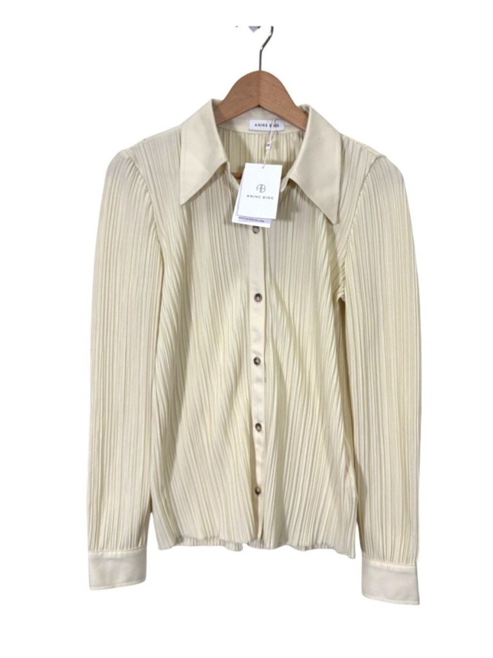 NEW Anine Bing Nuri Button Up Shirt Size Small - Picture 2 of 13